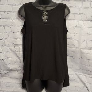 🌺2 For $20 Item🌺 Love Scarlett Sleeveless Top W/ Metal Rings Detail